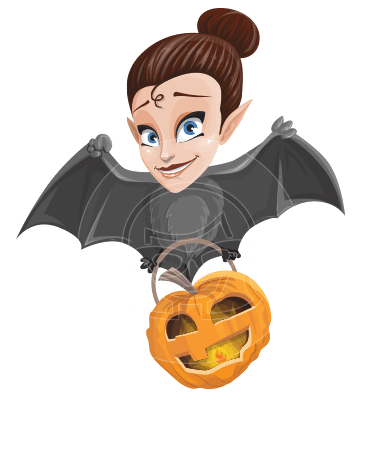 Pretty Female Vampire Cartoon Vector Character